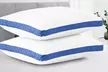 2Pack Gusseted Pillows - Microfiber Breathable Down Bed Pillow Pair by Lux Decor - Second Medium
