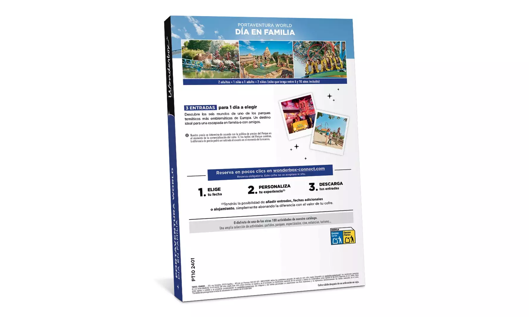 Cofre canjeable por acceso ilimitado a PortAventura con opciones extra