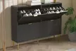 HomCom Narrow Shoe Cabinet with Four Flip Drawers - Image 2