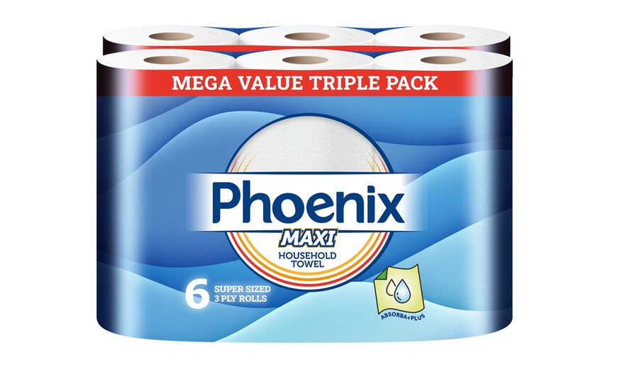 Image 3: Up to 18 Packs of Phoenix Maxi 3 Ply Super-Sized Rolls