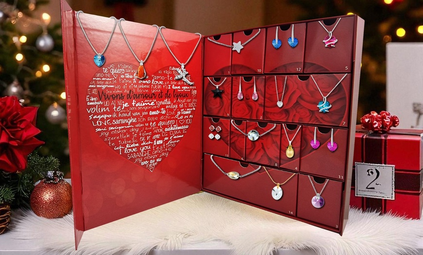 Image 1: Calendrier de l'Avent de bijoux ornés de cristaux Swarovski® 