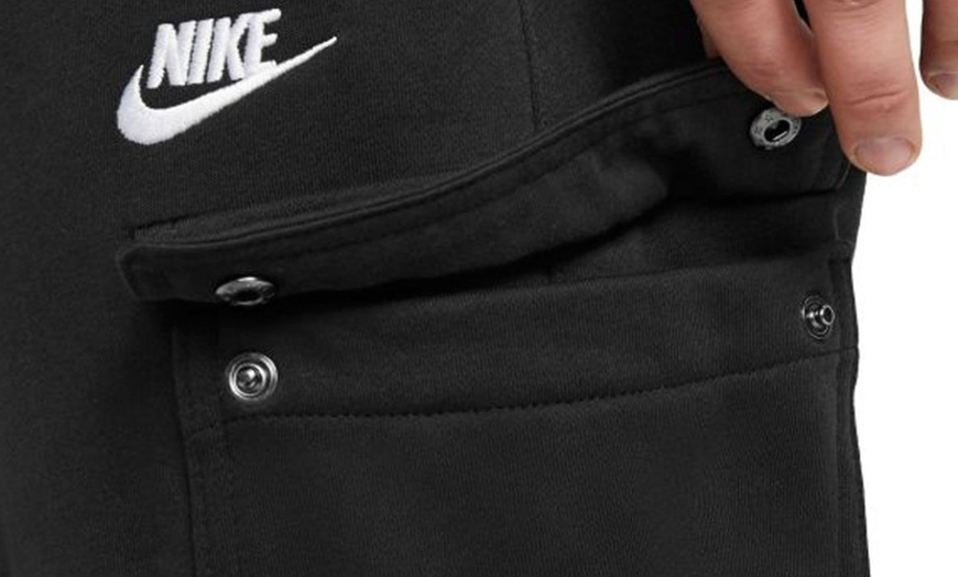 Image 8: Nike Sportswear Club Fleece Cargo Trousers - Black or Grey