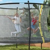 Image 1: 8ft Trampoline with Enclosure Net and Spring Cover