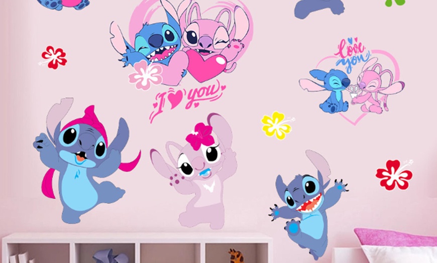 Image 1: Yutou Lilo & Stitch Inspired Wall Stickers