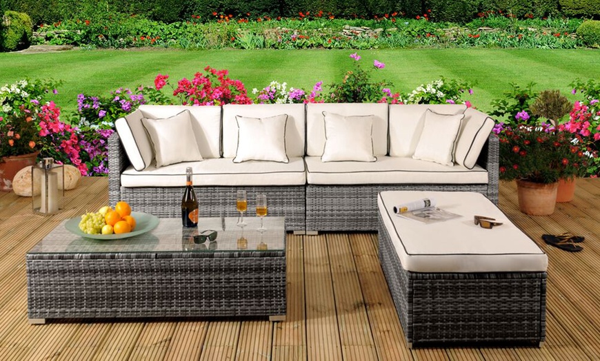 Image 4: Tropea Rattan-Effect Sofa Set 
