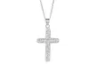 Sterling Silve Cross Necklace With Crystals From Swarovski - Second Medium