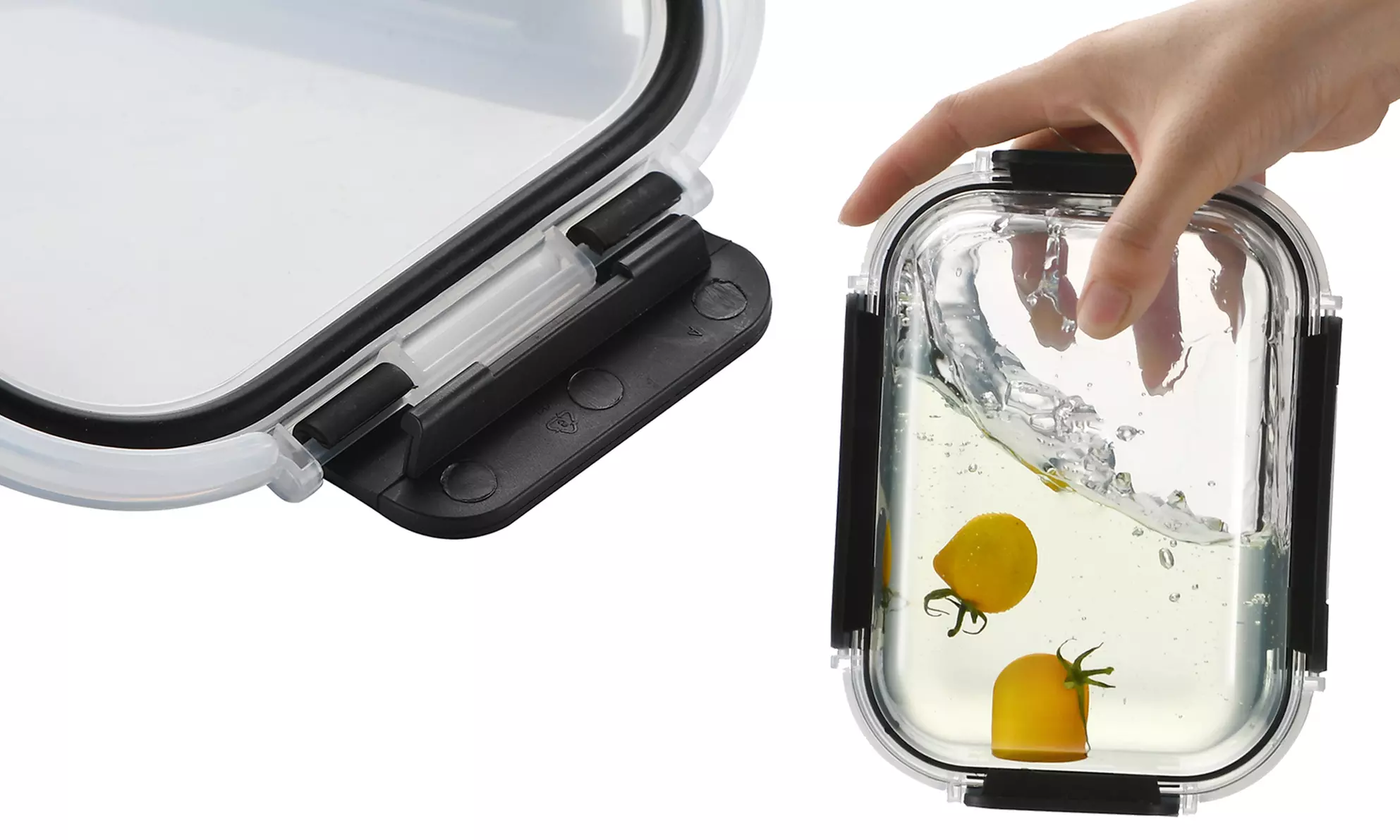 12 contenitori in vetro borosilicato con coperchi