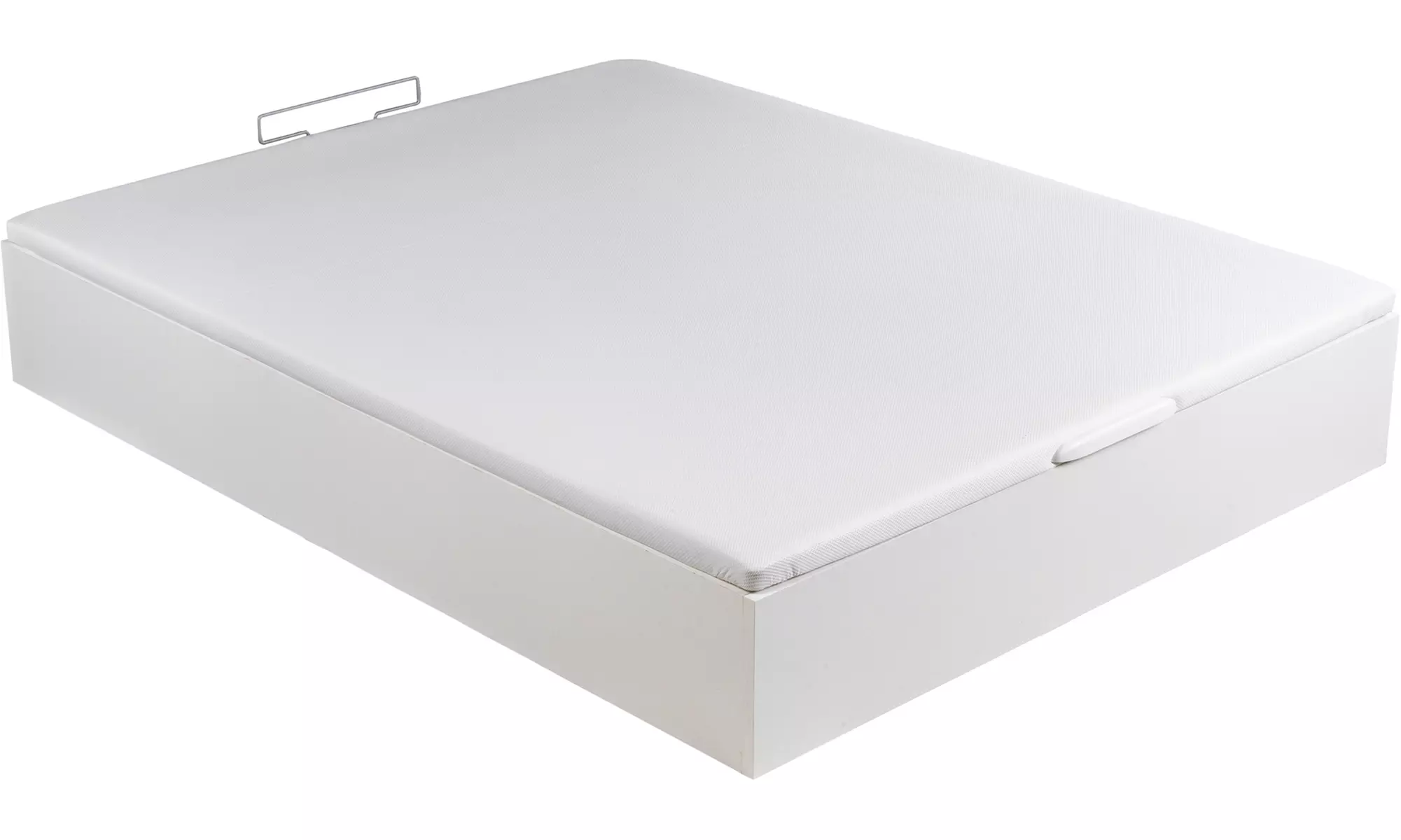 Canapé Abatible Altura 32cm ENVIO, MONTAJE Y RECOGIDA ANTIGUO GRATIS, Gran Capacidad, Madera, Tapa 3D, Blanco