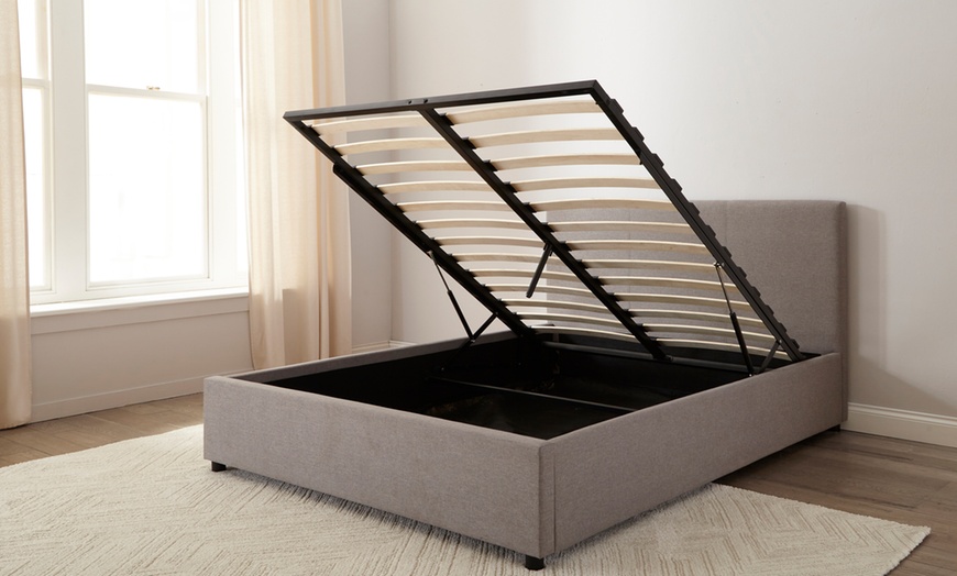 Image 13: DS Living Marcelli Upholstered Bed in Grey 