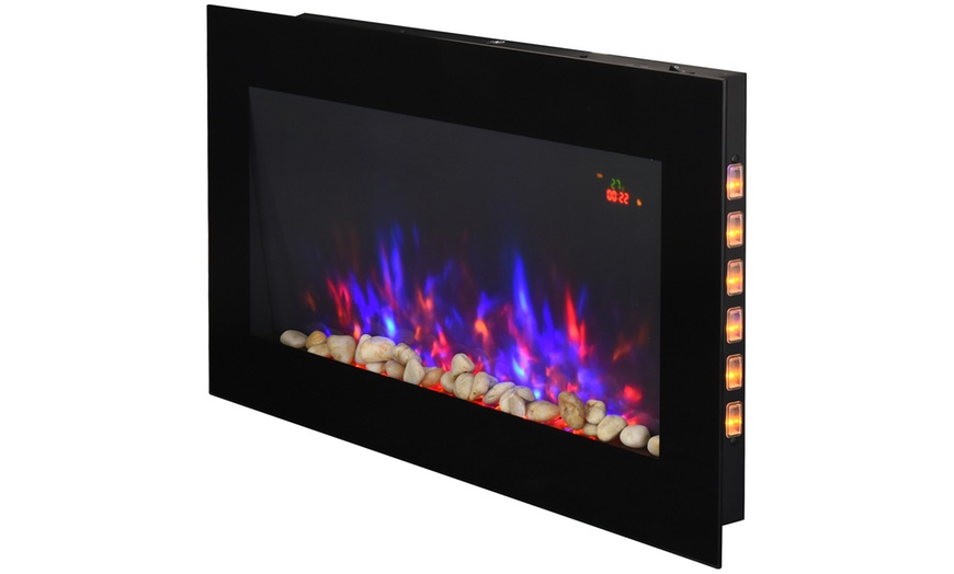 Image 77: HomCom Indoor Fireplace Heater