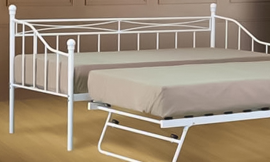 Image 2: Montpellier Metal Day Bed Frame, Trundle or Set