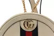 Gucci Ophidia Round Mini Backpack: Luxury Leather Handbag for Women - Iconic Web Stripe & GG Supreme - Second Medium
