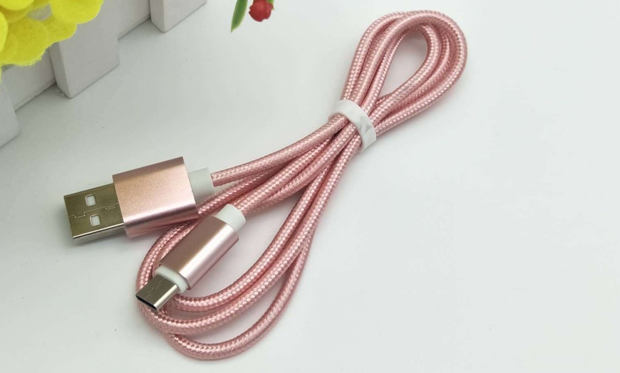 Image 6: 6FT USB Type C  Data Sync Charger Cord Charging Cable Tablet Phones