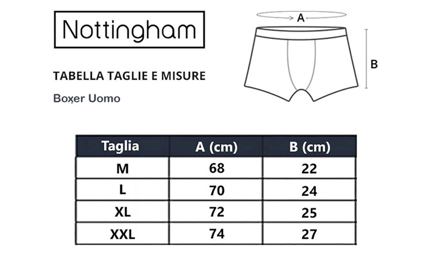 Image 2: Confezione da sei Slip / Boxer Uomo NOTTINGHAM in Cotone Elasticizzato