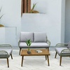 Image 3: Four-Seater Aluminium Garden Furniture Set
