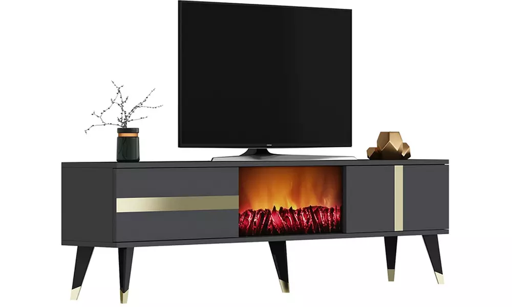 Meuble TV avec cheminée LED 150 cm Kocoon