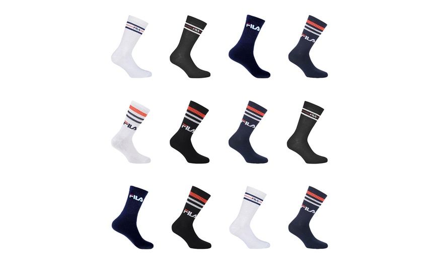 Image 1: Lot de 12 paires de chaussettes tennis Fila