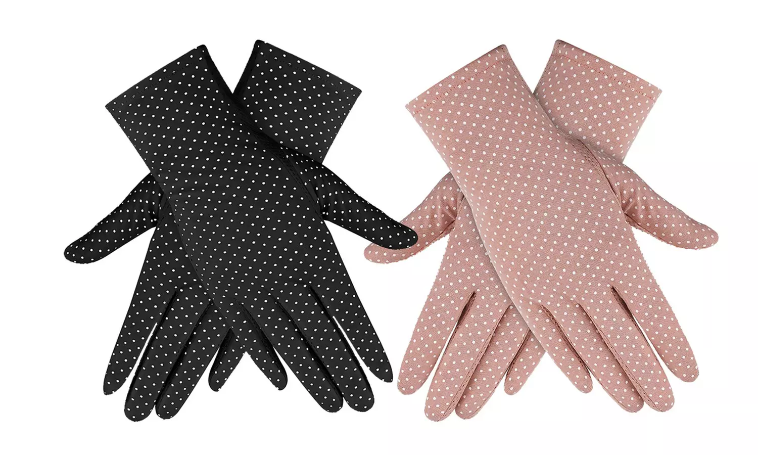 2 Pairs Women UV Protection Sunblock Gloves Touchscreen Summer Driving Gloves