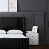 Image 9: DS Living Elara Winged Panel Bed With Ottoman Gas Lift