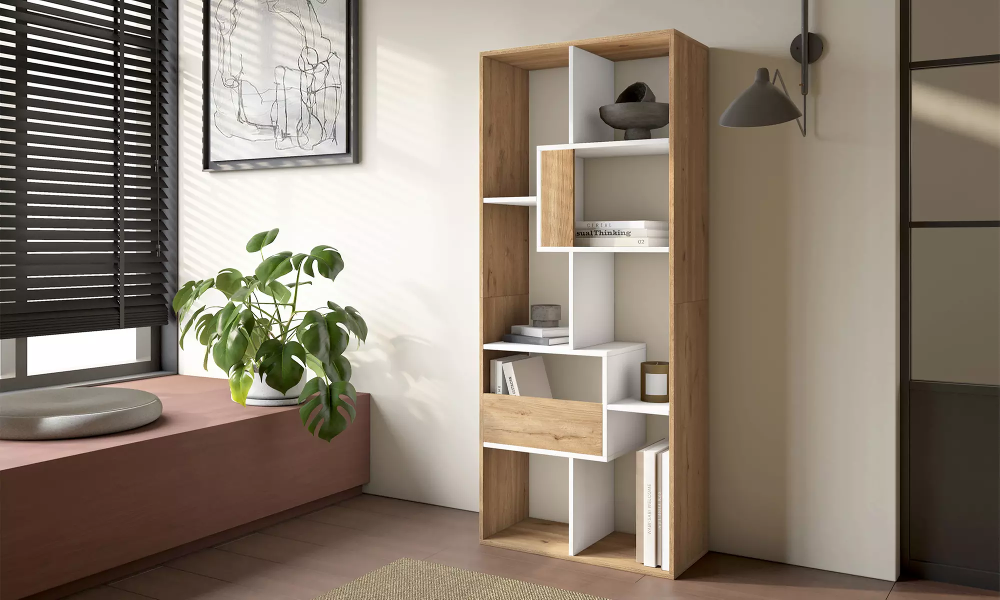 Estantería librería multiposición de diseño