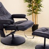 Image 8: HOMCOM Recliner Massage Chair with Footstool