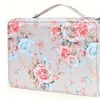 Image 4: Floral Oxford Fabric 3-Layer Art Brush Storage Case