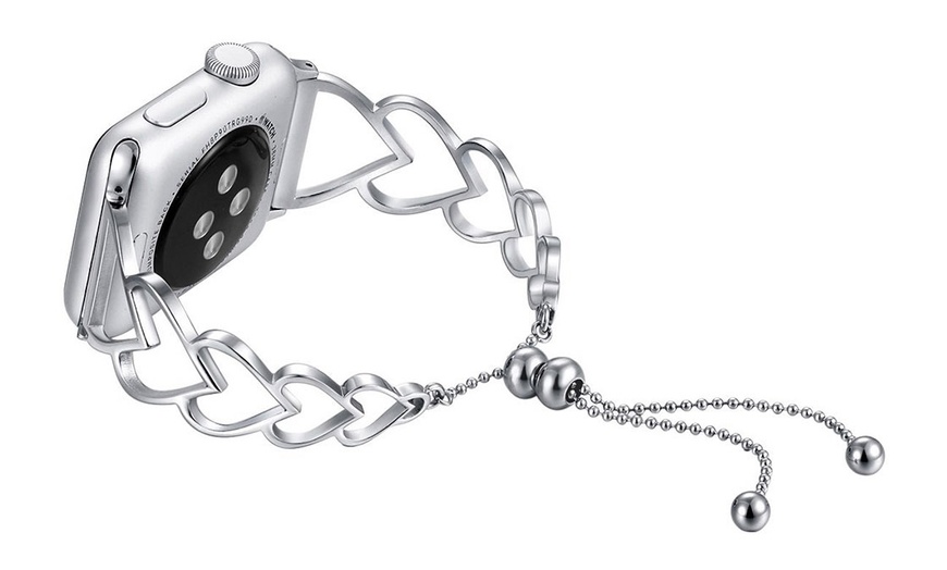 Image 4: Stainless Steel Bracelet Band Women Strap for Apple Watch 1,2,3,4,5 38mm/44mm