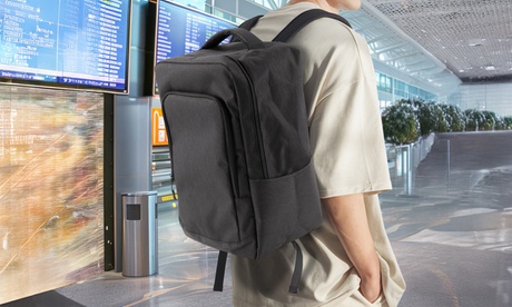 Groupon Unisex Airline Approved Underseat Cabin Backpack: Full Zip With Mesh Pocket