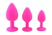 3Pc/Set Silicone Diamond Anal Plug Soft Massager Jewelry Anal Sex Toys Trainer - Second Medium