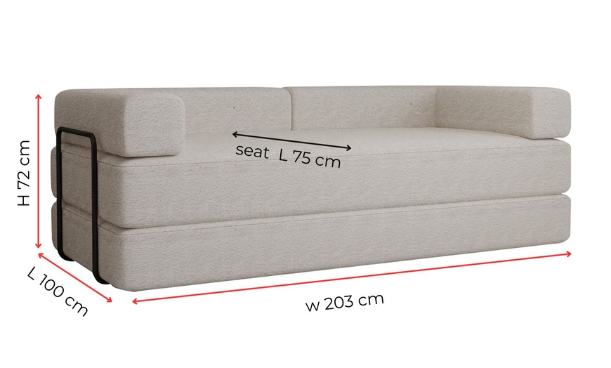 Image 14: Sliding Wardrobes 4 U Three-Seater Smart Convertible Sofabed