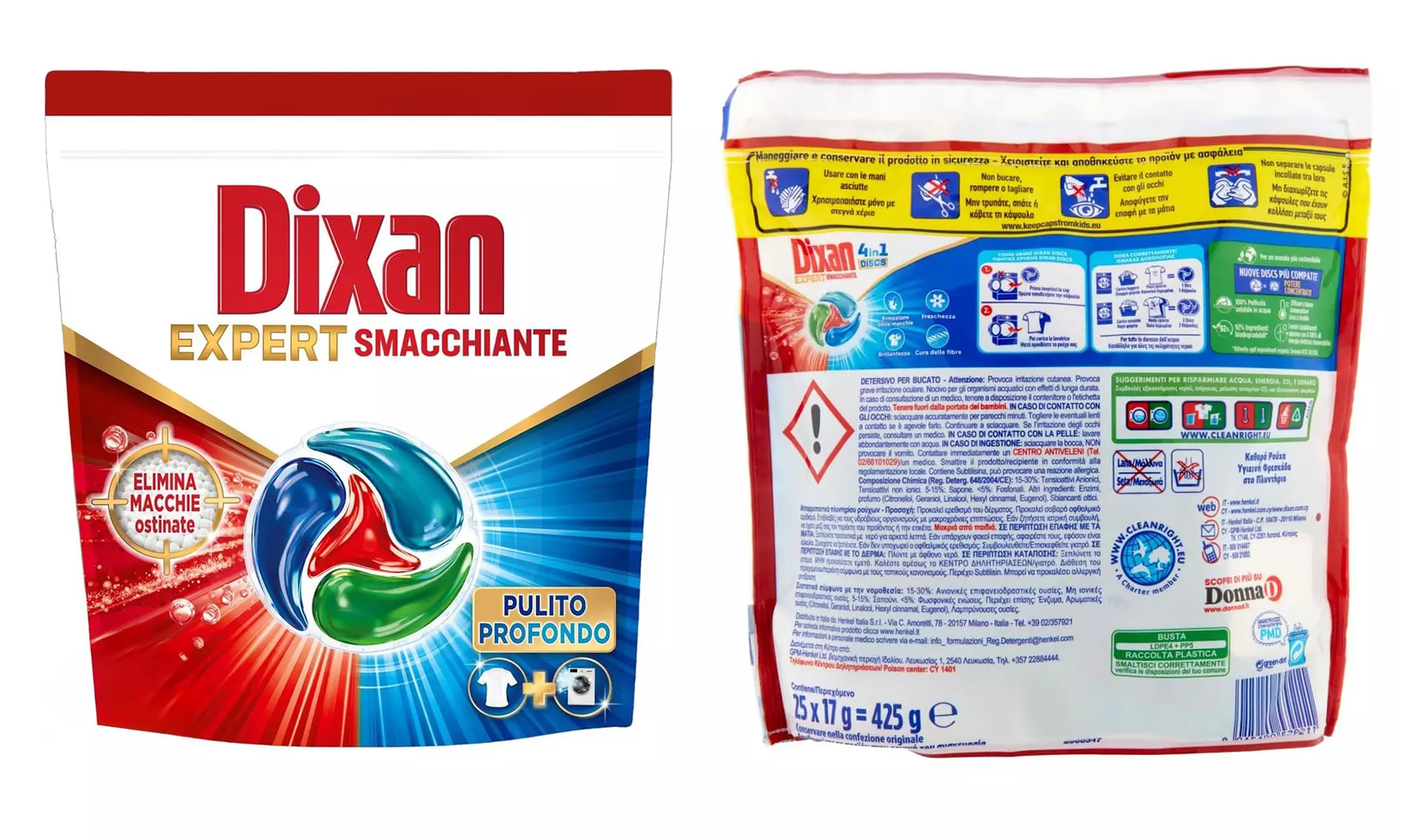 5 o 10 confezioni di Dixan Discs smacchiante