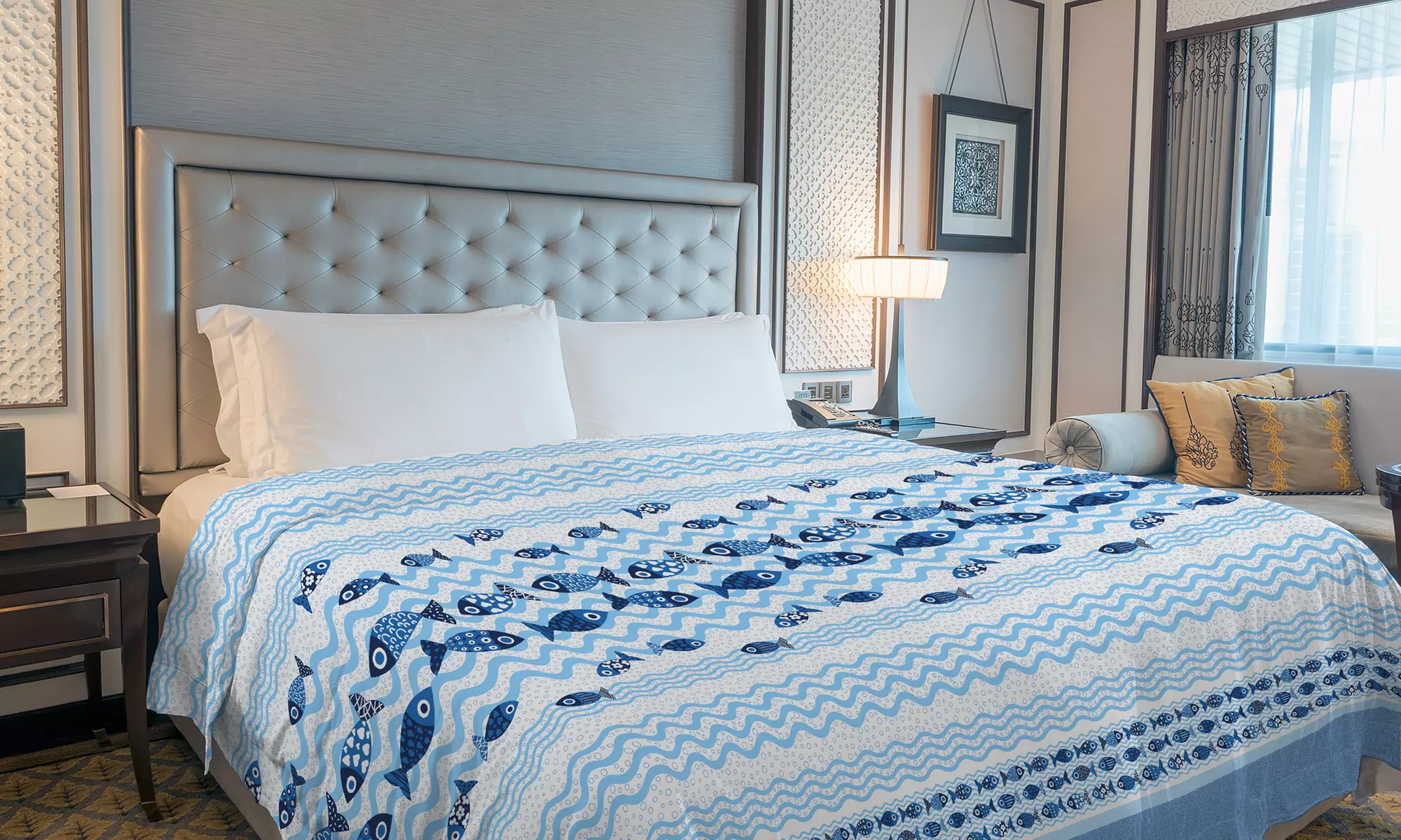 Copriletto primavera estate in cotone