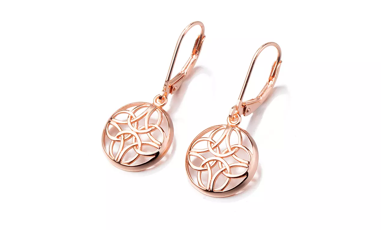 Sterling Silver Lever-Back Celtic Earring