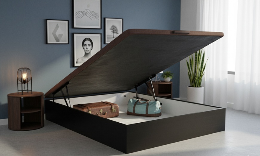 Image 1: Canapé Abatible Altura 32cm ENVIO, MONTAJE Y RECOGIDA ANTIGUO GRATIS, Gran Capacidad, Madera, Tapa 3D,Wengué