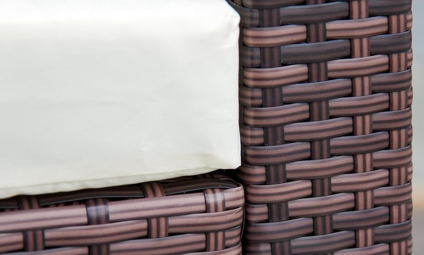 Image 10: Outsunny Rattan-Effect Sofa Set, with a Coffee Table