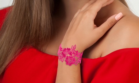 Sc Crystal kanten armband: B1122 / Donkerblauw