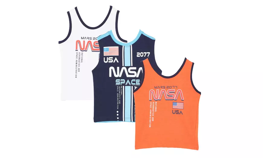 Image 1: Camiseta de tirantes con el logotipo de NASA para niños