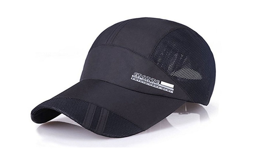 Image 9: Outdoor Visor Quick Dry Cap Sports Baseball Caps Mesh Breathable Hats