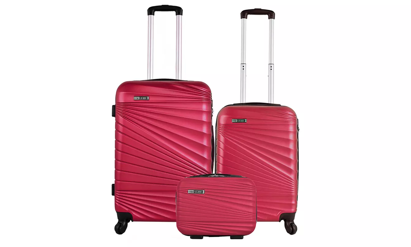 EcoTraveler Teleskopgriff Kofferset; 60% recyceltes ABS