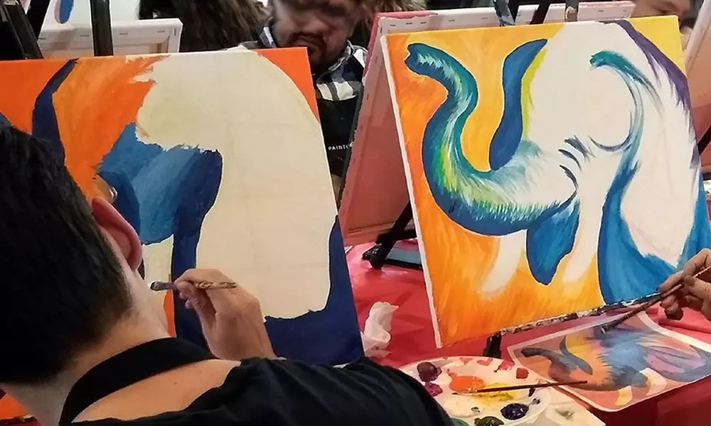 Host a Private "Paint and Sip" Party at Home or a Local Venue