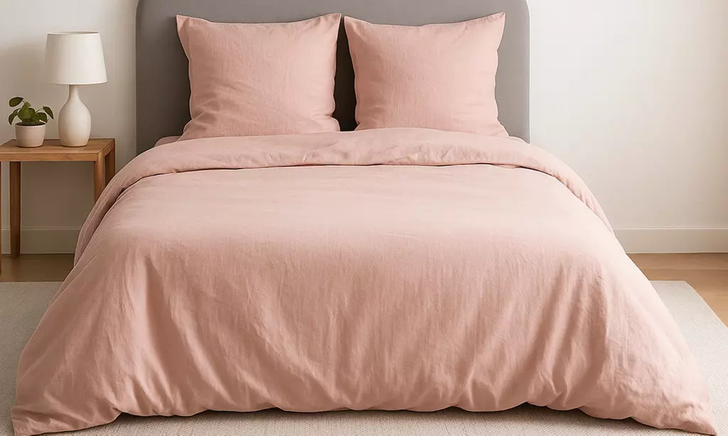 Parure de lit "Uni" micro lavée