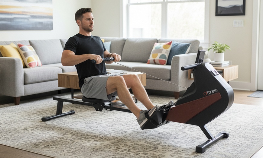 Image 3: Máquina de fitness de remo para casa con pantalla LCD