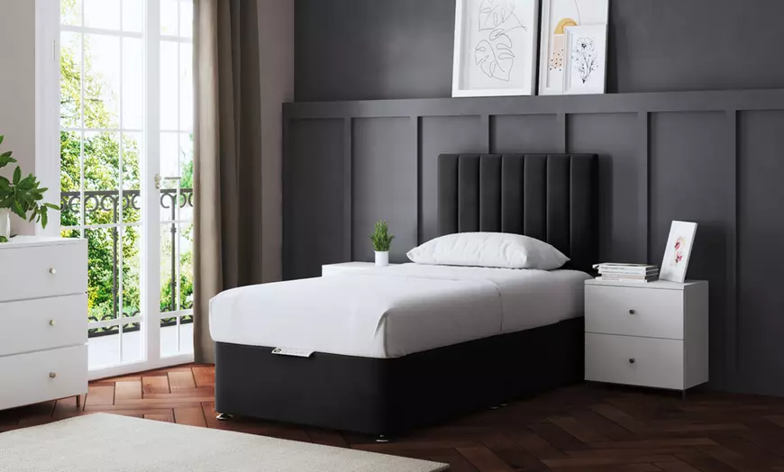 Image 13: Amelia Panel Divan Bed with Optional 2 or 4 Drawers