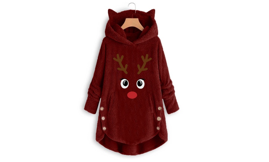 Image 7: Christmas Print Hooded Sweater