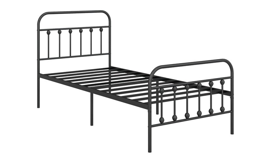 Image 11: HomCom Metal Bed Frames in Various Sizes and Colours