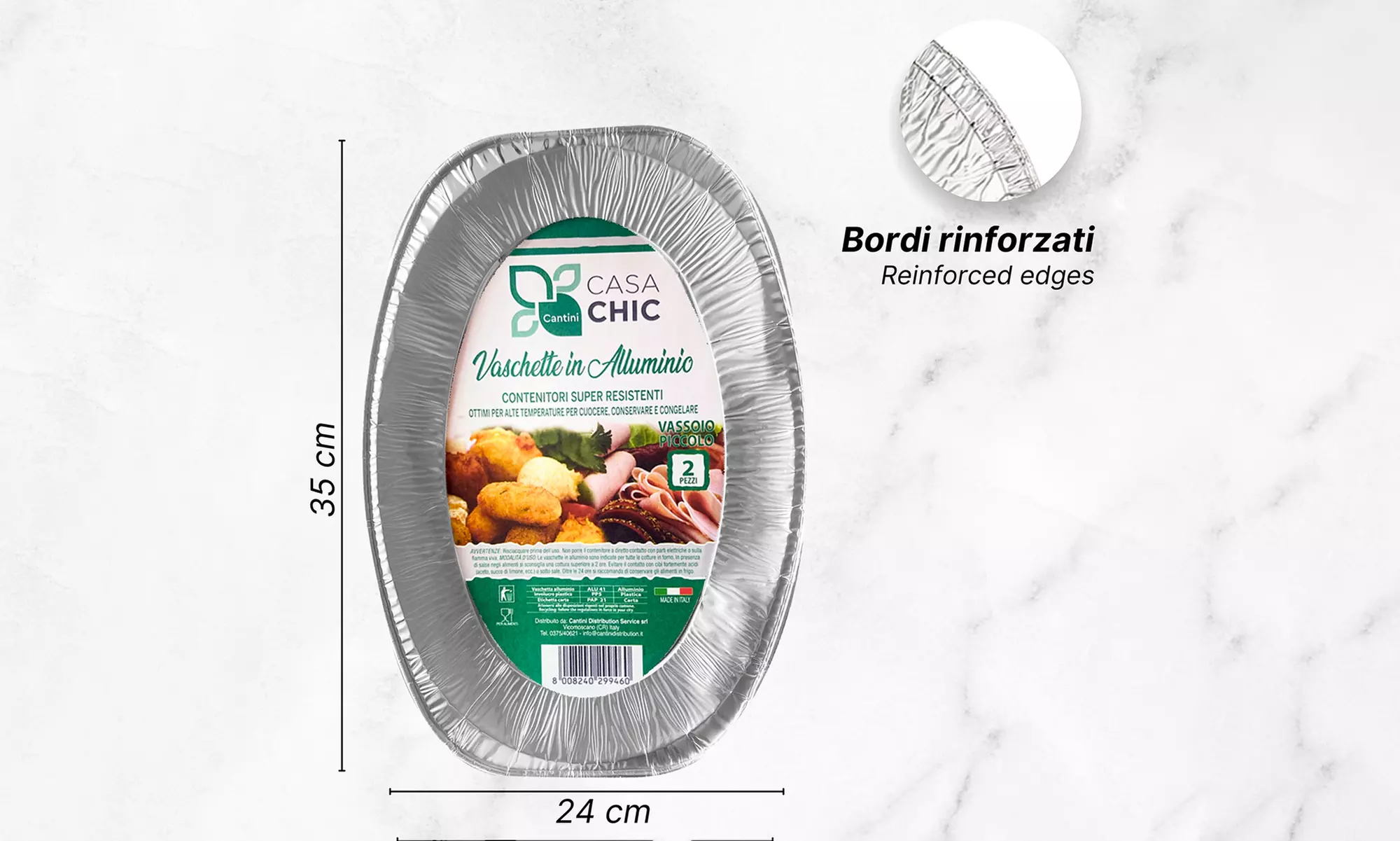 Fino a 192 contenitori in alluminio per alimenti