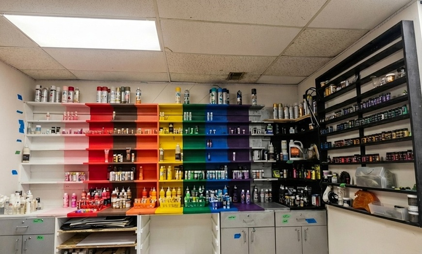 Image 11: Glow Together- Glow In The Dark SIP N Paint Class