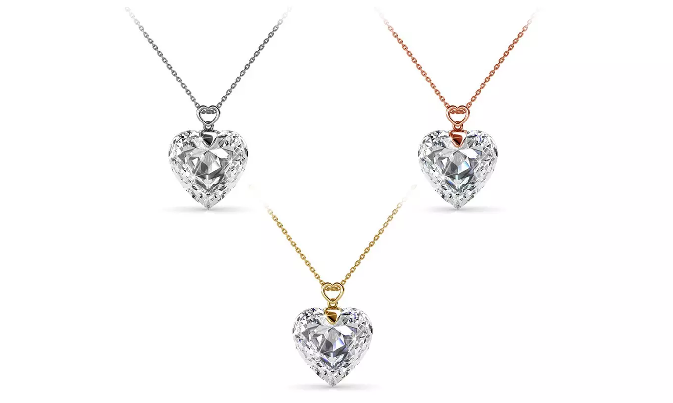 Collier à pendentif en forme de trèfle à 4 feuilles ou cœur