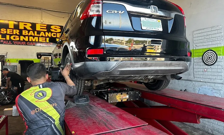 Image 4: Four-Tire Wheel Alignment with Optional Tire Balancing