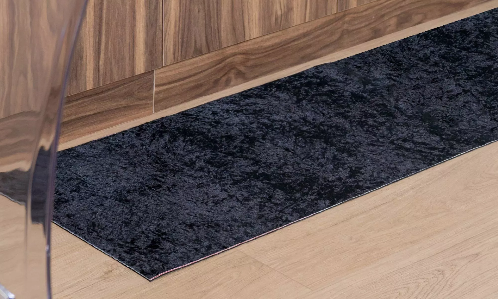 Tapis de cuisine en polyester effet velours